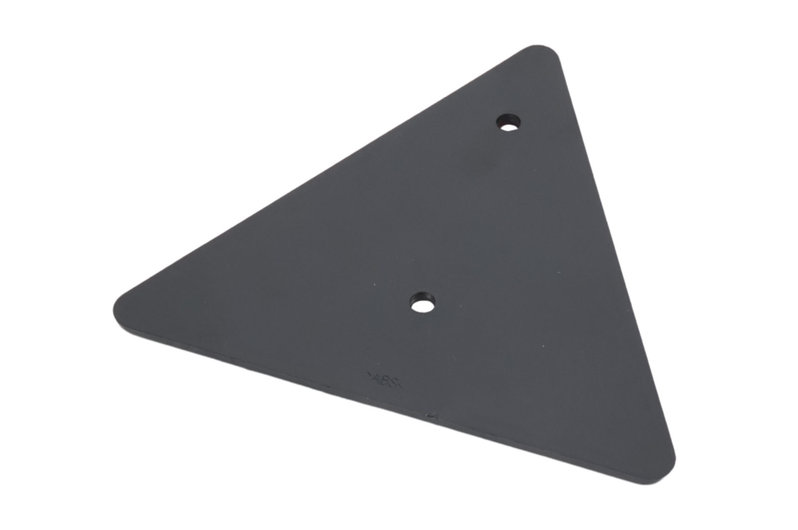 Red triangle reflector – 153 x 130 mm – 70 mm hole centres – 2 pieces