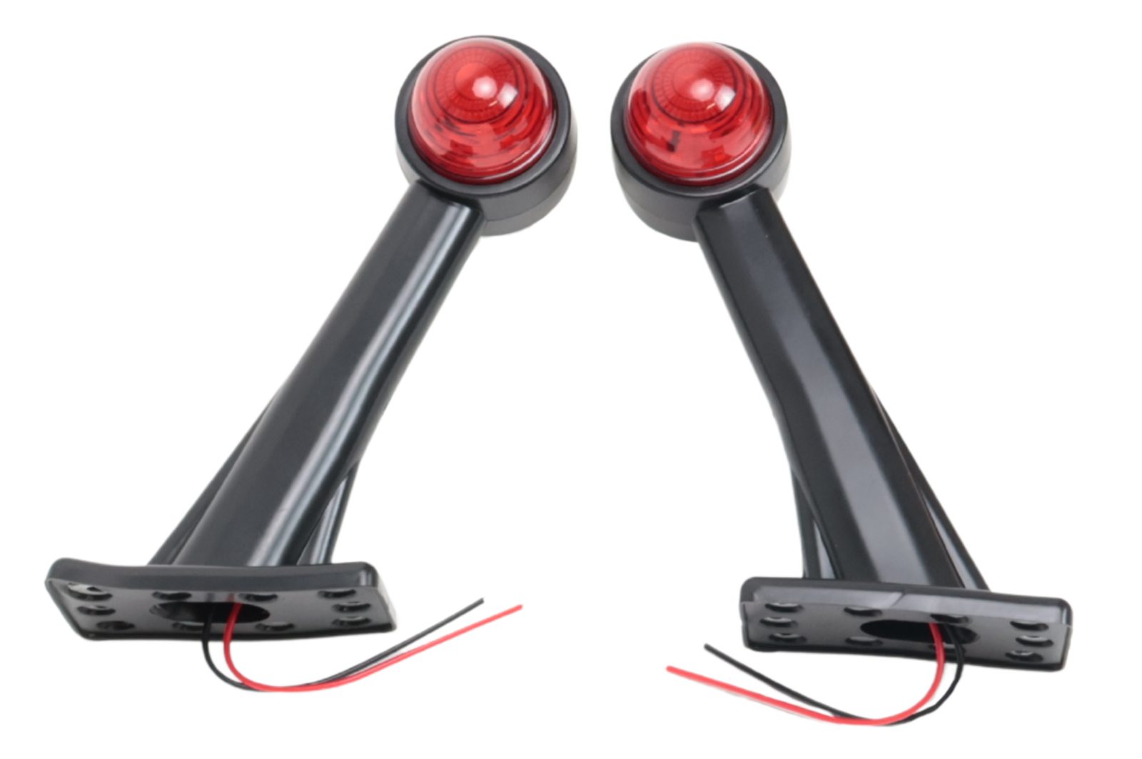 Red/white angled outline marker lights, 19 cm – set of 2 – left and right – LED
