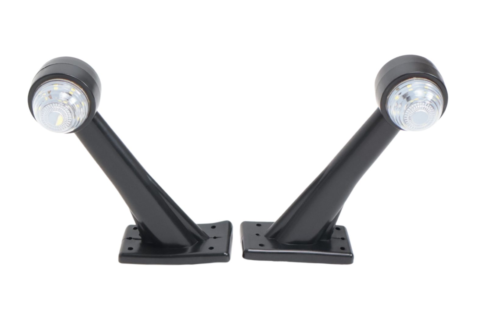 Red/white angled outline marker lights, 19 cm – set of 2 – left and right – LED