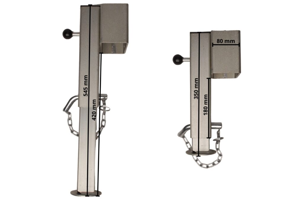 Technical drawing – Swivelling trailer prop stand – 1 piece