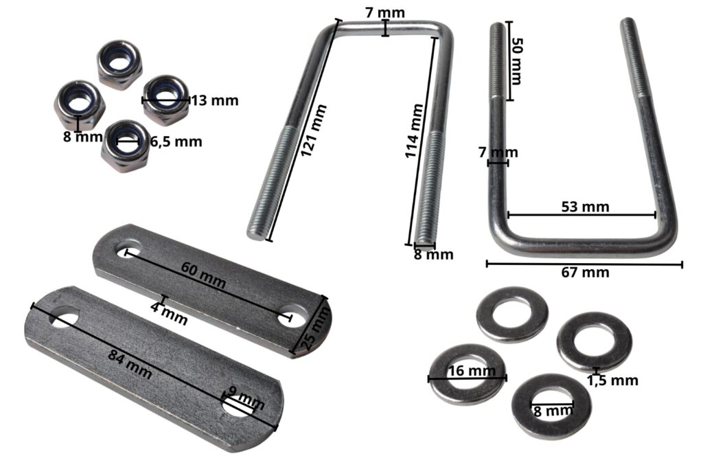 Technical drawing – De Haan Profibox Plus bracket / mounting kit