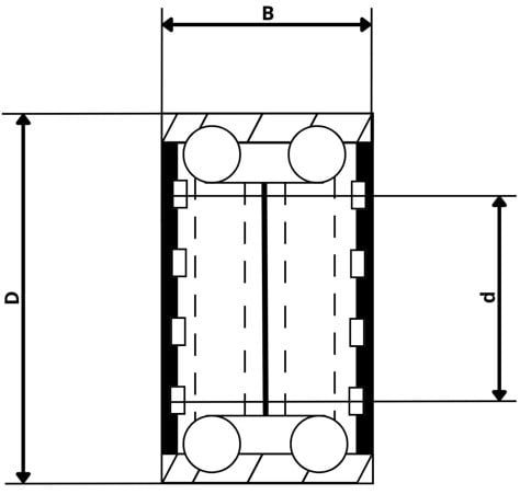 AL-KO/Knott-type compact bearing set 34/64 x 37 mm