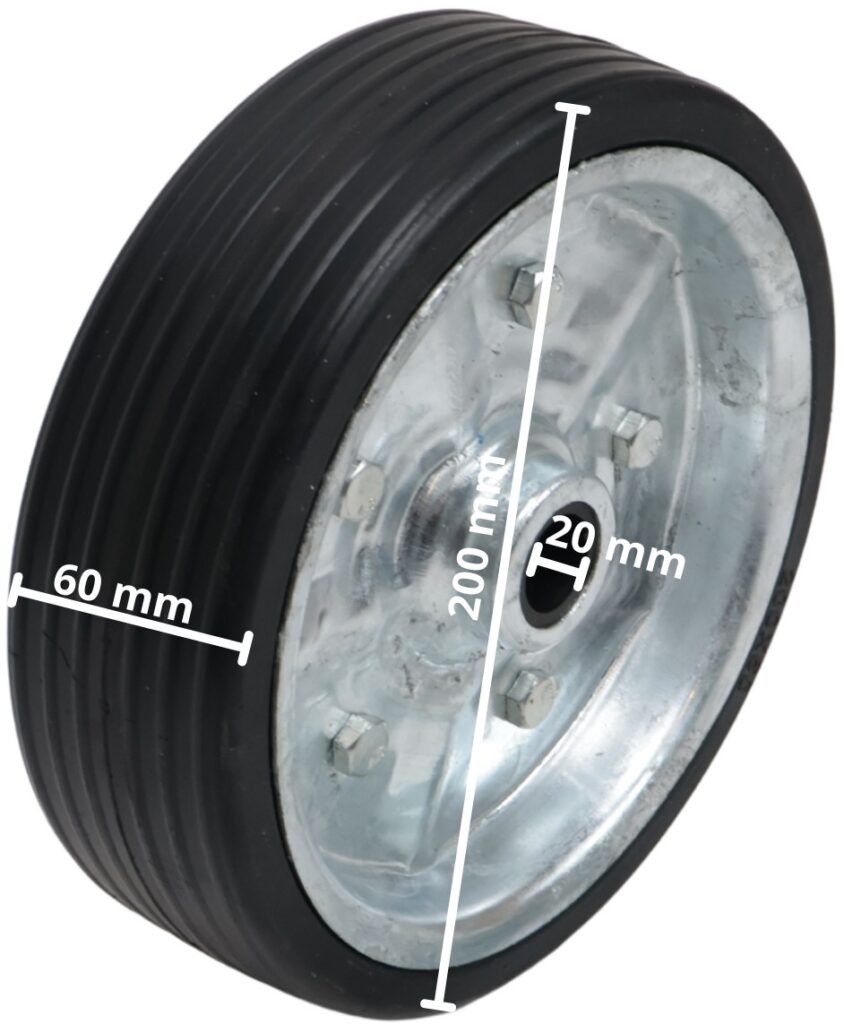 Technical drawing – Replacement wheel 200 x 60 mm for AL-KO heavy-duty jockey wheel