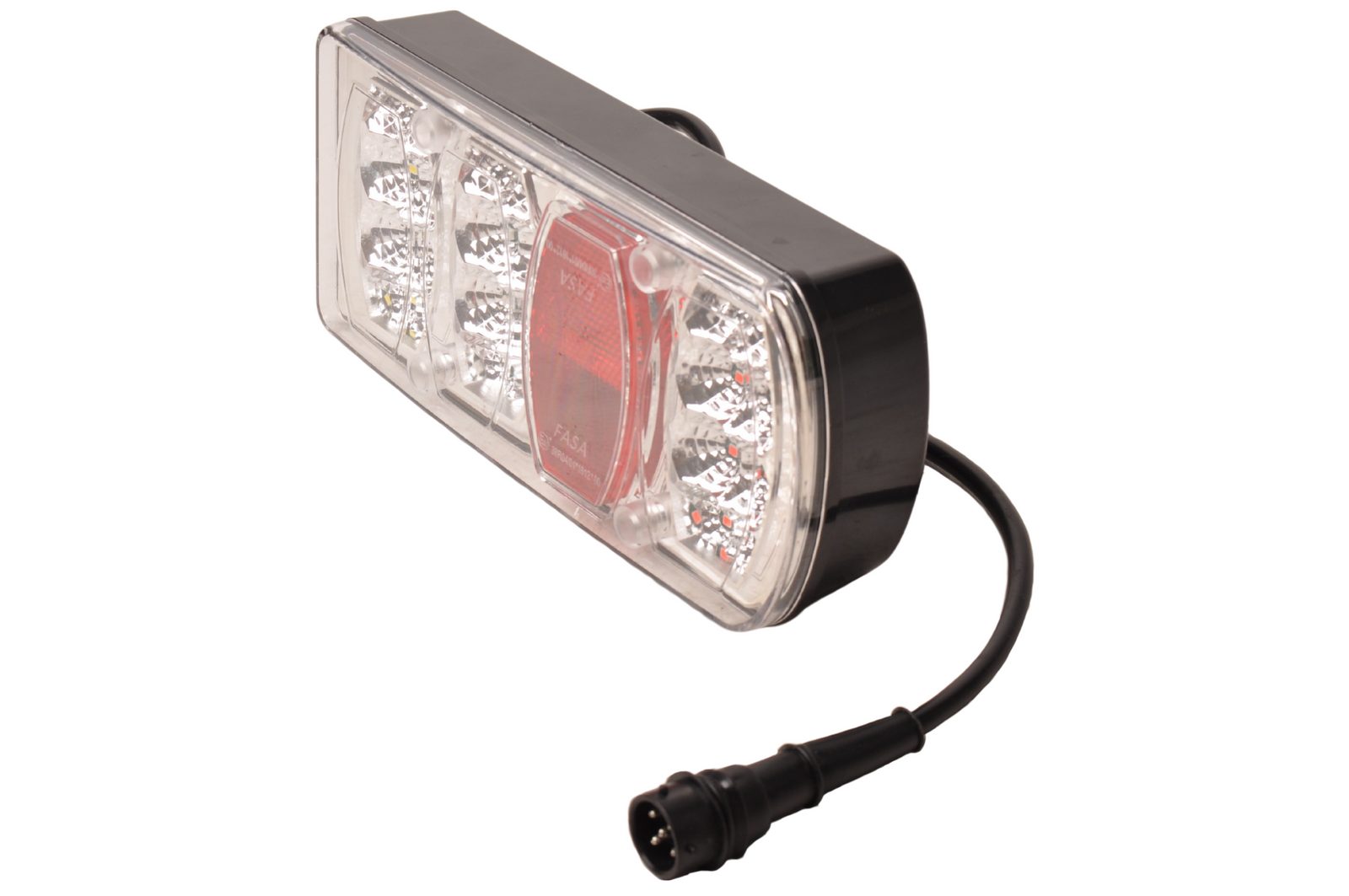 Rear light – Cantonal LED – right – 5-pin connector – 228 x 100 x 53 mm