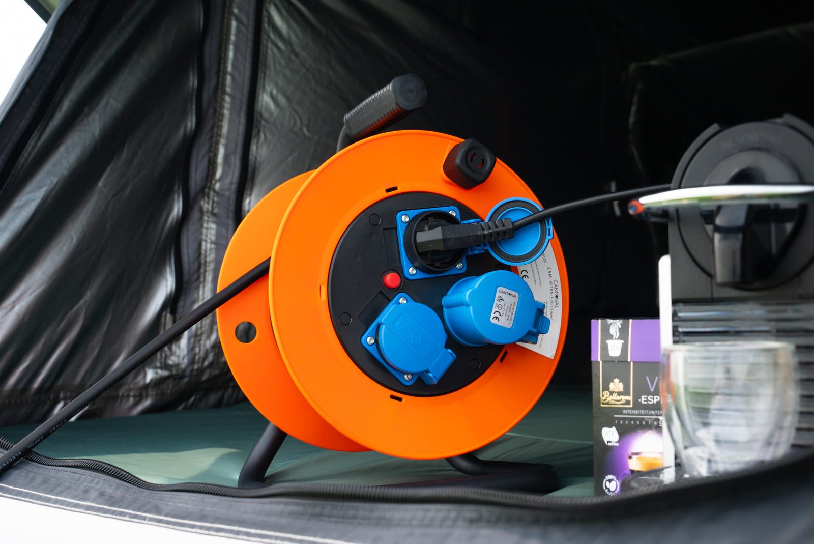 Camping cable reel 25 m – Schuko/CEE