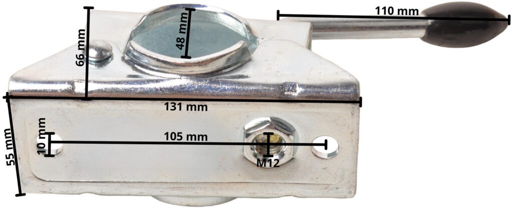 Technical drawing – Premium jockey wheel clamp for 48 mm jockey wheels