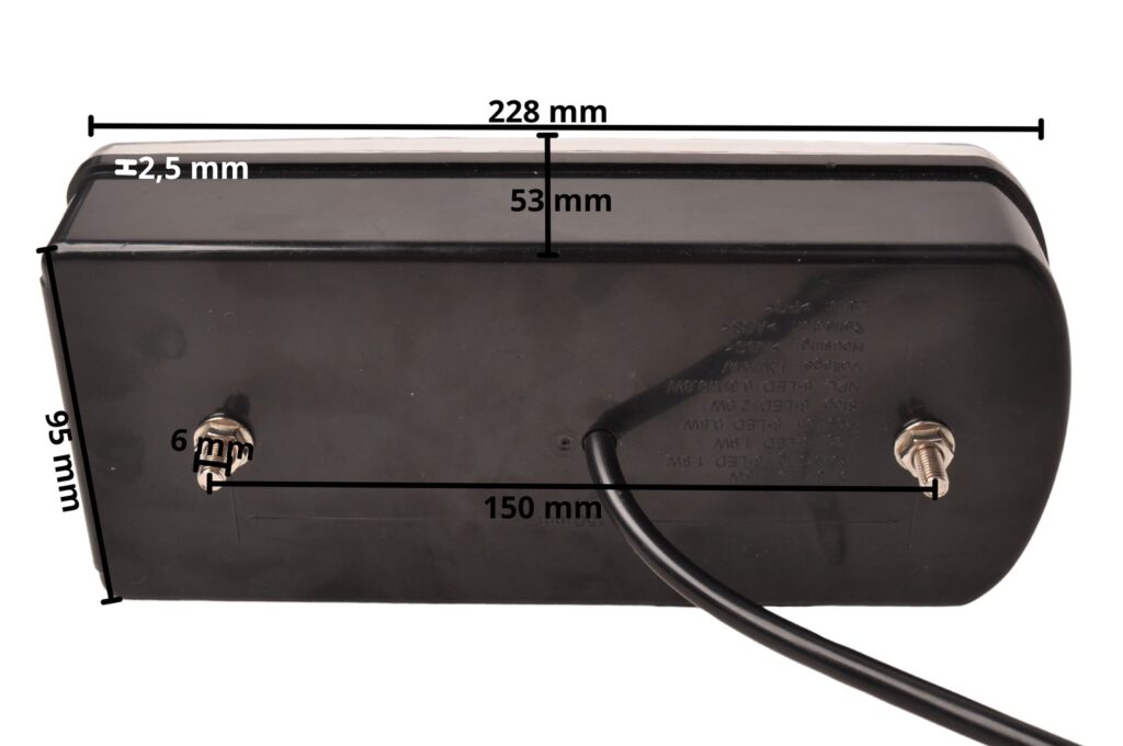 Technical drawing – LED lighting kit – Cantonal – 6 m main cable – 13-pin – Plug & Play