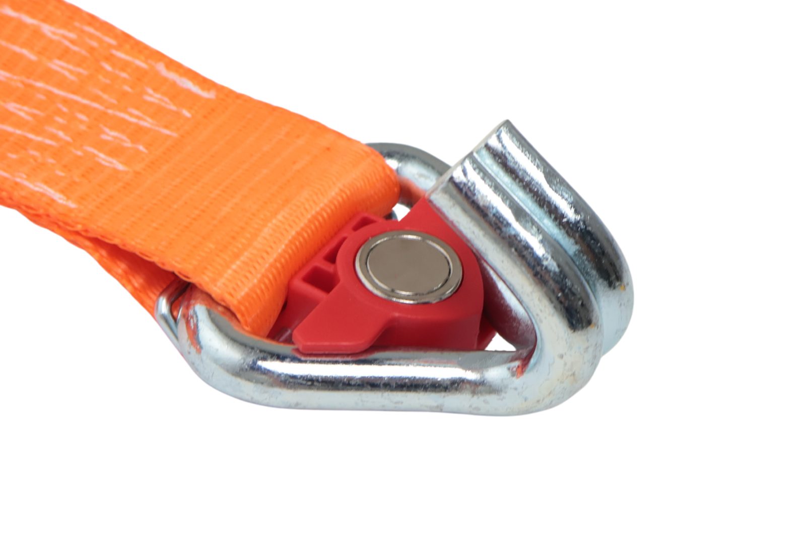 Ratchet strap with magnetic hook – 800 x 5 cm – 4000 kg – 2-part – orange