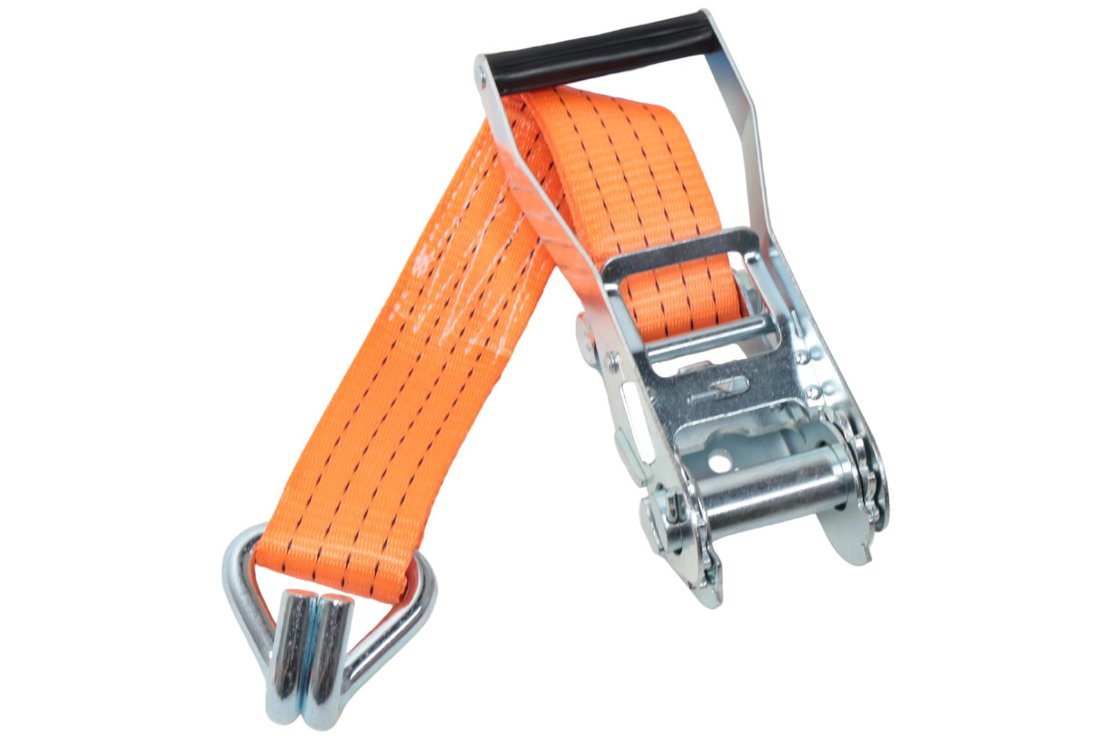Ratchet strap with magnetic hook – 800 x 5 cm – 4000 kg – 2-part – orange