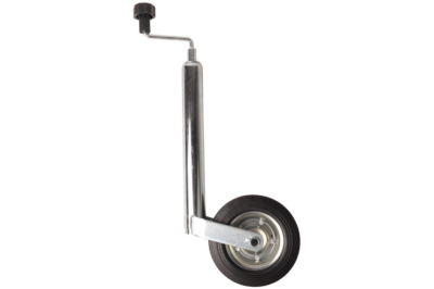 Jockey wheel – round 48 mm – load capacity 150 kg – rubber tyre and steel rim