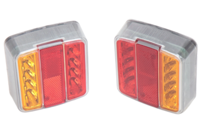 Rear light set – Cantonal LED – 4 functions – 105 x 98 x 35 mm – 5-pin connector