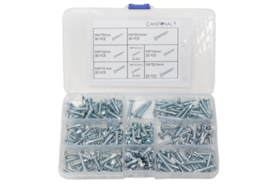 Self-tapping screw assortment – 200 pieces