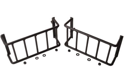 Set of 2 black steel light guards – 250 x 140 x 65 mm – for large rear lights