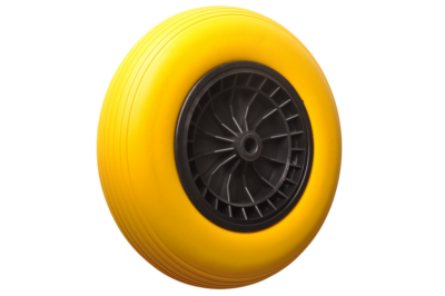 Wheelbarrow wheel – 4.00-8 – puncture-proof tyre – black plastic rim – max. load 150 kg – axle bore 20 mm