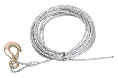 Winch cable with hook (6 mm x 8.5 m)