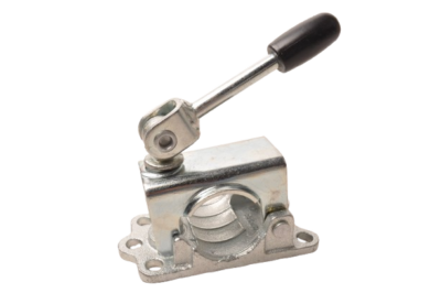 Galvanised steel 48 mm jockey wheel clamp – for ribbed jockey wheels