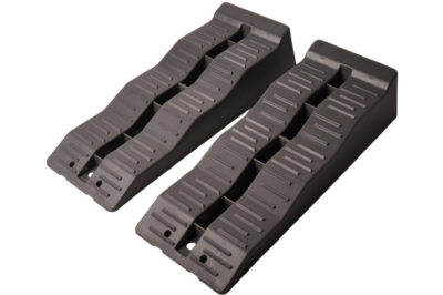 Set of 2 grey levelling ramps – 565 x 200 x 130 mm – 5000 kg max. load