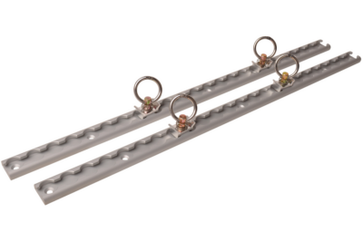 Aluminium airline rail set – 60 cm long – 30 mm wide – 500 kg breaking load – 2 pieces
