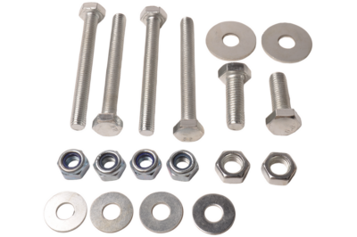 Mounting kit for spare wheel carrier with mounting plate