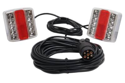 Magnetic LED lighting kit – 12 m main cable – 7-pin – ideal for boat trailers