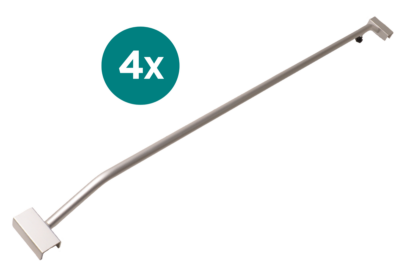 Set of 4 adjustable aluminium cover support bows – 135–215 cm