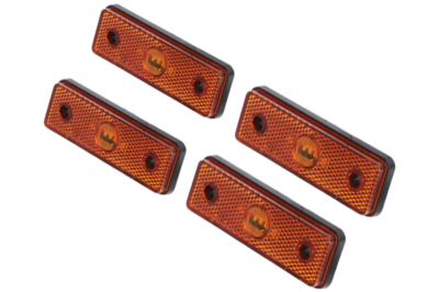 Set of 4 amber marker lights – 100 x 34.5 x 21 mm – incl. 10 cm 2-core wire