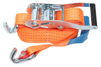 Ratchet strap with magnetic hook – 800 x 5 cm – 4000 kg – 2-part – orange