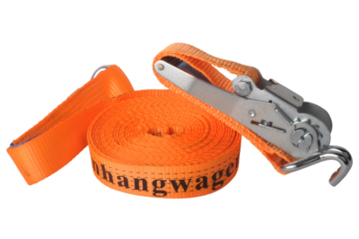 Premium orange ratchet strap 800 x 5 cm, 2-part (5000 kg)