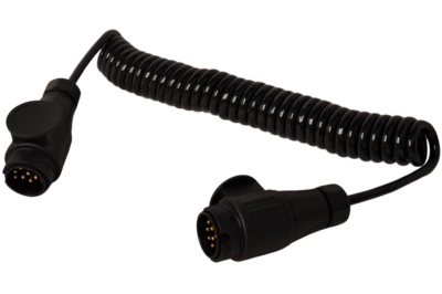 Trailer coiled cable – 2x 13-pin plug – 8 pins