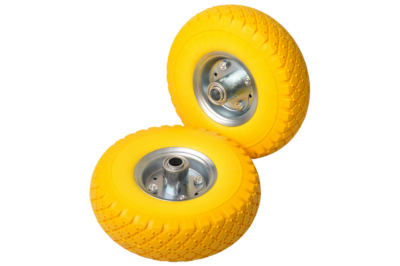 Set of two premium 3.00-4 hand truck wheels – puncture-proof – hub bore 20 mm – hub length 55 mm