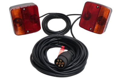 Magnetic lighting kit – 12 m main cable – 7-pin – Plug & Play – ideal for boat trailers
